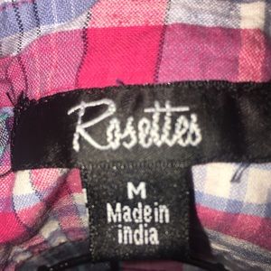 BUTTON UP BLOUSE; Rossetts Size M